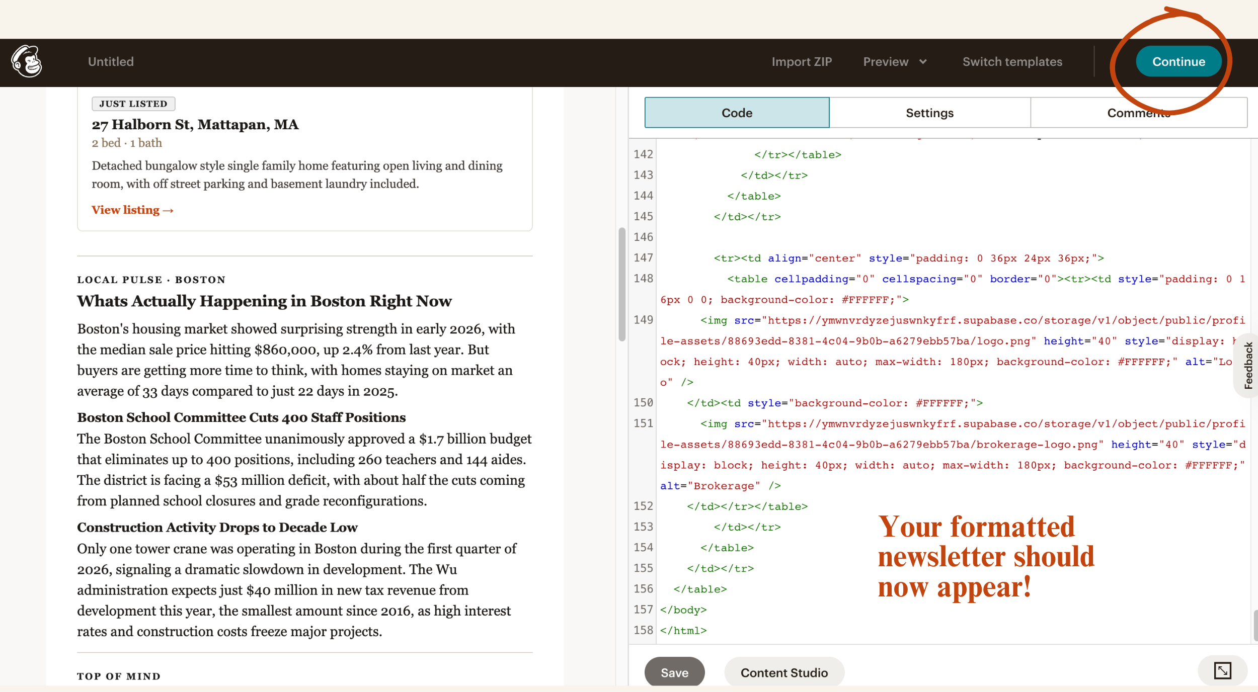 Mailchimp step 6